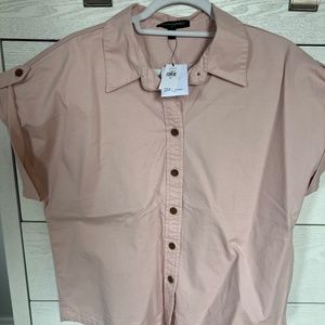 Banana Republic Linen Safari Shirt button blouse